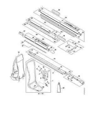 Picture of Support frame, Drive tube assembly FR 235.0 T
