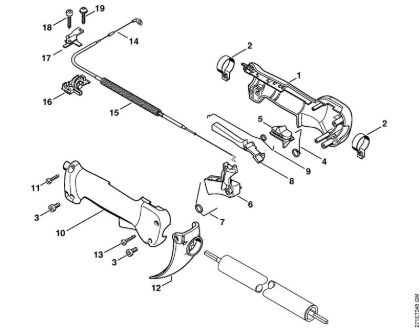 Control handle (09.2003) Backpack brushcutters (FR) FR 350 Stihl