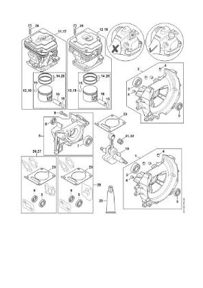 Picture of Crankcase, Cylinder FR 410 C-E