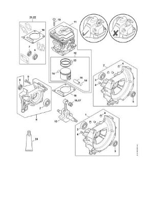 Picture of Crankcase, Cylinder FR 460, FR 480 FR 480 C-E (4147)