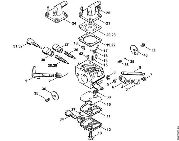 Carburetor C1Q-S161, -S162, -S163, -S164, -S82, -S83, -S138, -S139 Brushcutters (FS) FS 120 2-MIX Stihl