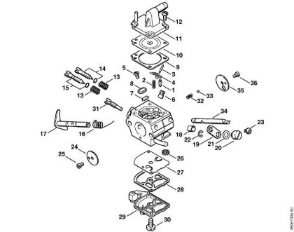 Carburetor C1Q-S35 (19.98) Brushcutters (FS) FS 120 2-MIX Stihl