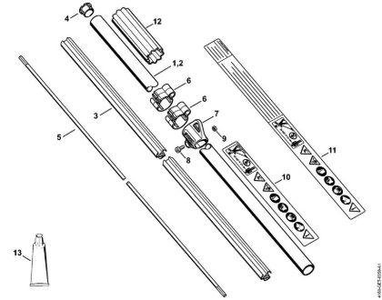 Drive tube assembly Brushcutters (FS) FS 130 Stihl