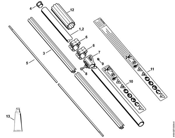 Drive tube assembly Brushcutters (FS) FS 130 R Stihl