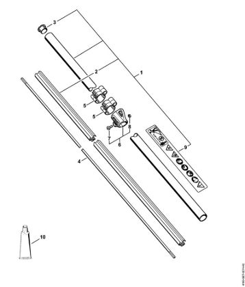 Drive tube assembly FS 131 Brushcutters (FS) FS 131 Stihl