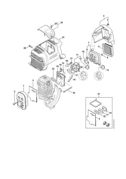 Picture of Muffler, Air filter FS 131 R