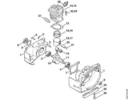Crankcase, Cylinder Brushcutters (FS) FS 160 Stihl