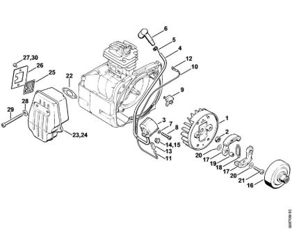 Ignition system, Clutch Brushcutters (FS) FS 160 Stihl