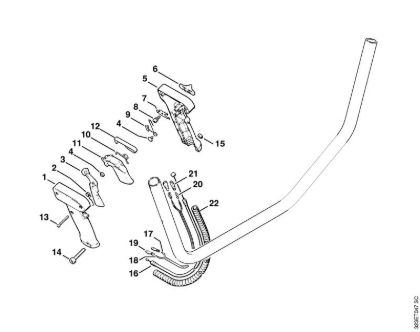 Control handle (20.2002) Brushcutters (FS) FS 180 Stihl