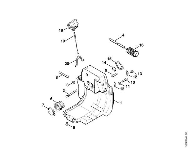 Tank housing Brushcutters (FS) FS 180 Stihl