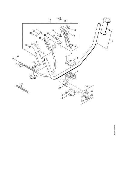 Picture of Two-handed handle bar, Control handle FS 180