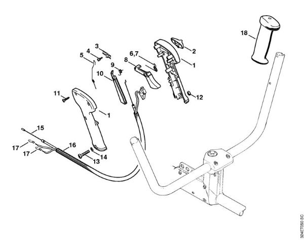 Control handle Brushcutters (FS) FS 220 Stihl