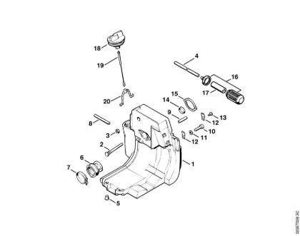 Tank housing Brushcutters (FS) FS 220 Stihl