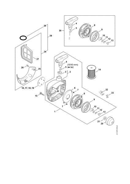 Picture of Rewind starter ErgoStart/Easy2Start FS 240 RC-E