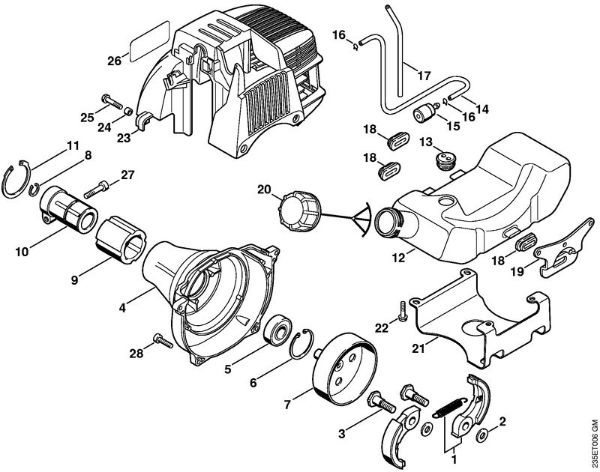 Clutch housing Brushcutters (FS) FS 25-4 Stihl