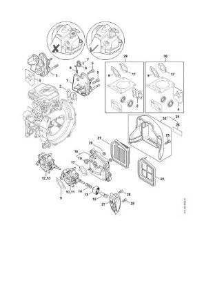 Picture of Spacer flange, Air filter FS 260