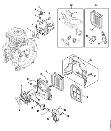 Picture of Spacer flange, Air filter FS 261