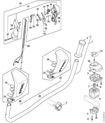 Picture of Handlebar, Control handle FS 261 C-E
