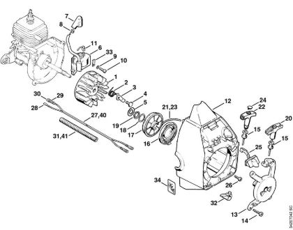 Ignition system, Rewind starter Brushcutters (FS) FS 36 R Stihl