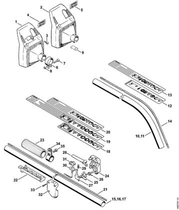 Drive tube assembly FS 40, FS 44 Brushcutters (FS) FS 44 Stihl