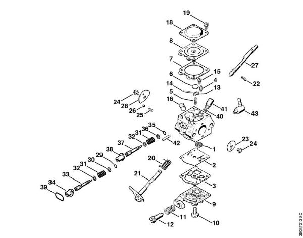 Carburetor WT-327 (11.97) Brushcutters (FS) FS 44 R Stihl