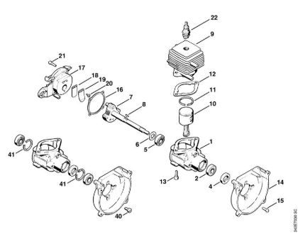 Crankcase, Cylinder Brushcutters (FS) FS 44 R Stihl