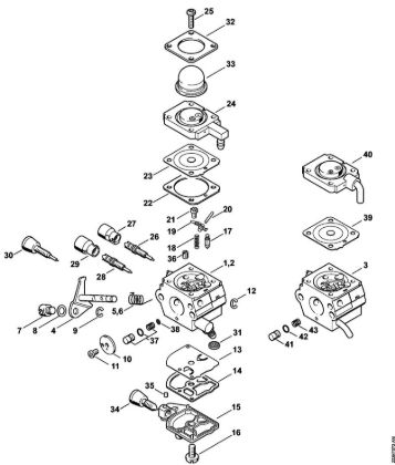 Carburetor C1Q-S186, C1Q-S153, C1Q-S97 (16.2014), (46.2012), (29.2010), (15.2009) Brushcutters (FS) FS 45 Stihl