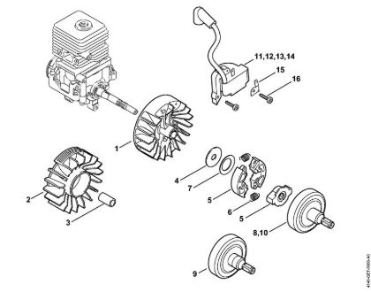 Ignition system, Clutch Brushcutters (FS) FS 45 Stihl