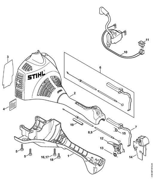 Motor housing Brushcutters (FS) FS 45 Stihl