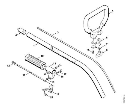 Drive tube assembly, Loop handle Brushcutters (FS) FS 52 Stihl