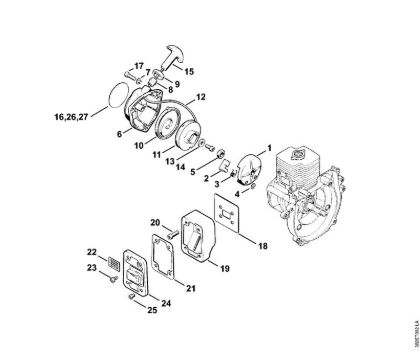 Rewind starter, Muffler Brushcutters (FS) FS 52 Stihl