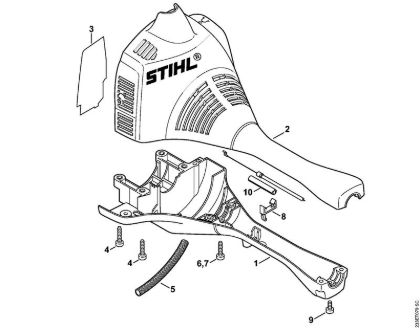 Engine housing (Bike handle) Brushcutters (FS) FS 55 2-MIX Stihl