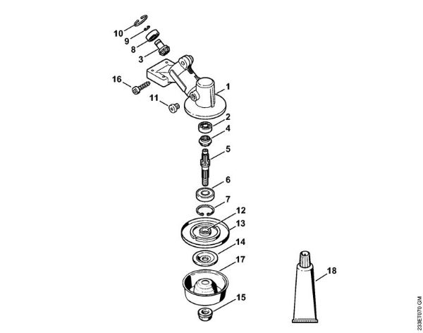 Gear head (16.2014) Brushcutters (FS) FS 55 R 2-MIX Stihl