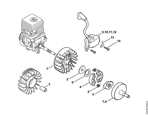 Ignition system, Clutch Brushcutters (FS) FS 55 R 2-MIX Stihl