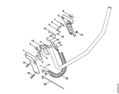 Bike handle (27.2001) Brushcutters (FS) FS 55 T Stihl