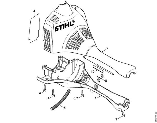 Engine housing (Bike handle) Brushcutters (FS) FS 55 T Stihl
