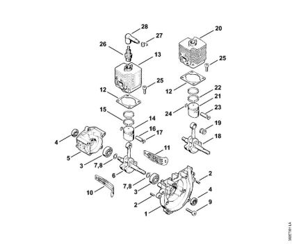 Crankcase, Cylinder Brushcutters (FS) FS 56 (4125) Stihl