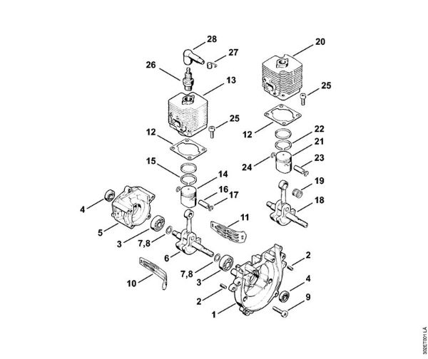 Crankcase, Cylinder Brushcutters (FS) FS 56 (4125) Stihl