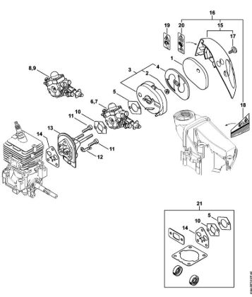 Air filter, Spacer flange Brushcutters (FS) FS 56 R Stihl