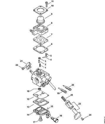 Carburetor C1M-S267 Brushcutters (FS) FS 56 R Stihl