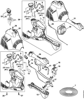 Engine housing (Loop handle) Brushcutters (FS) FS 56 RC-E Stihl