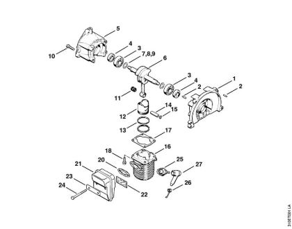 Crankcase, Cylinder Brushcutters (FS) FS 61 RE Stihl