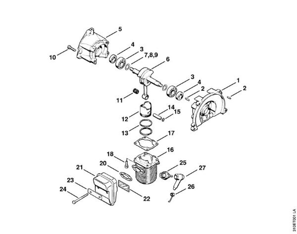 Crankcase, Cylinder Brushcutters (FS) FS 61 RE Stihl