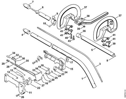 Drive tube assembly, Loop handle Brushcutters (FS) FS 62 R Stihl