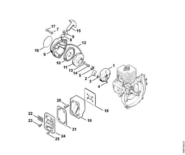 Rewind starter, Muffler Brushcutters (FS) FS 62 R Stihl