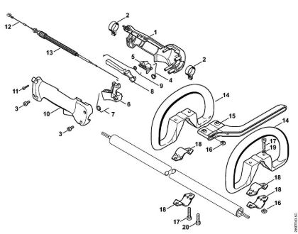 Control handle Brushcutters (FS) FS 65-4 Stihl