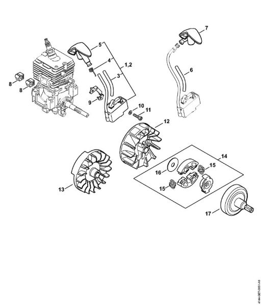 Ignition system, Clutch Brushcutters (FS) FS 70 RC-E Stihl
