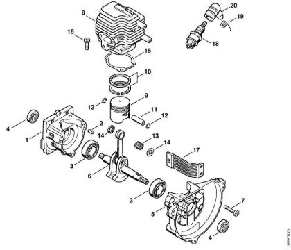 Crankcase, Cylinder Brushcutters (FS) FS 72 Stihl