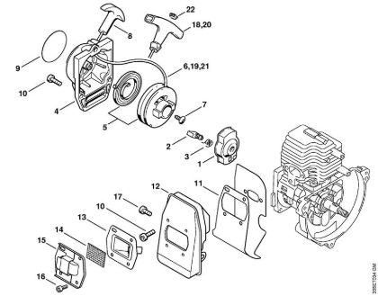 Rewind starter, Muffler Brushcutters (FS) FS 72 Stihl