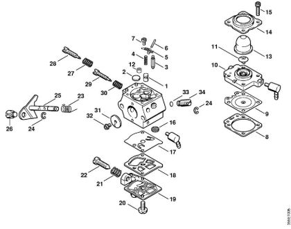 Carburetor WT-227 Brushcutters (FS) FS 76 Stihl